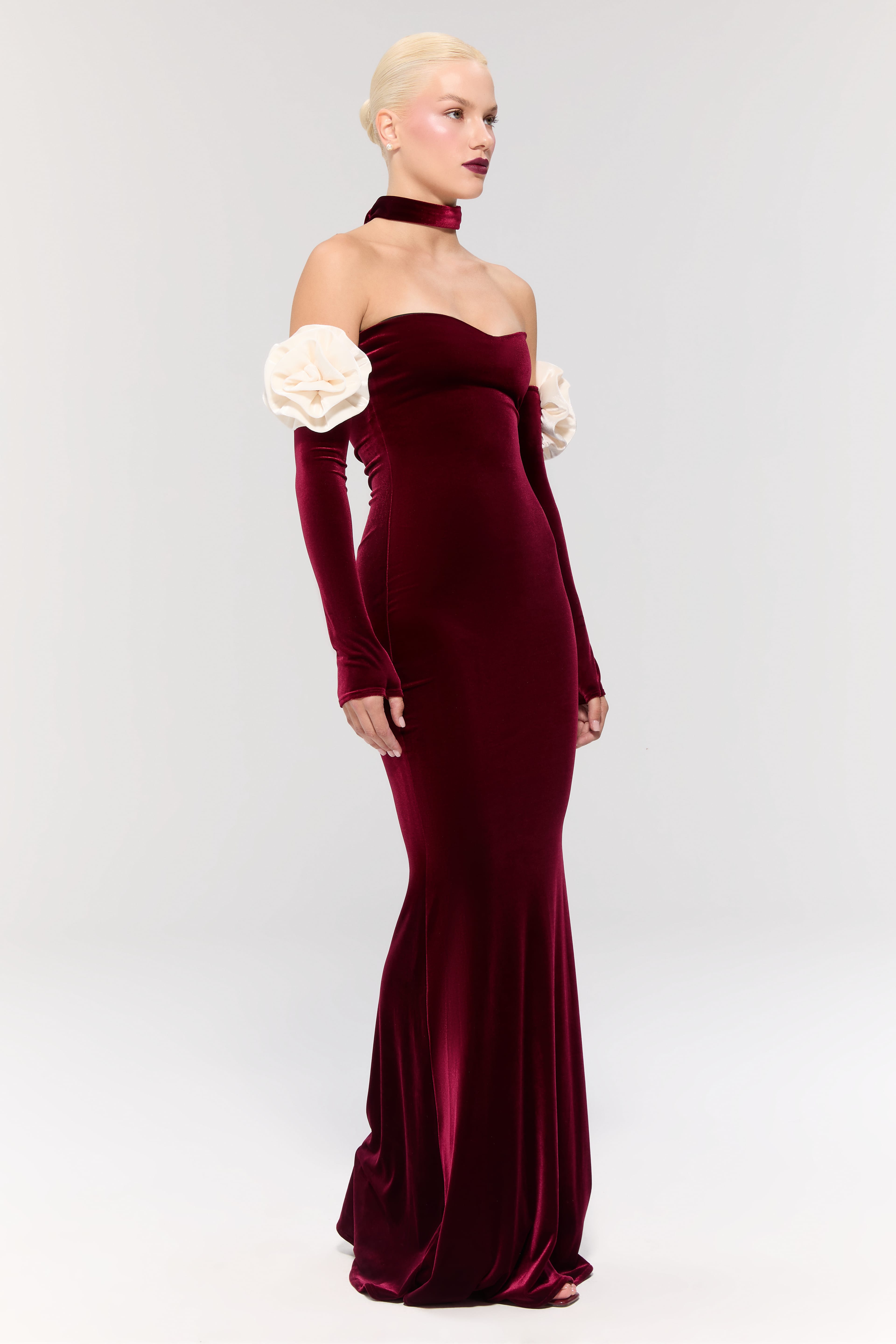 Versailles Rose Burgundy Gown
