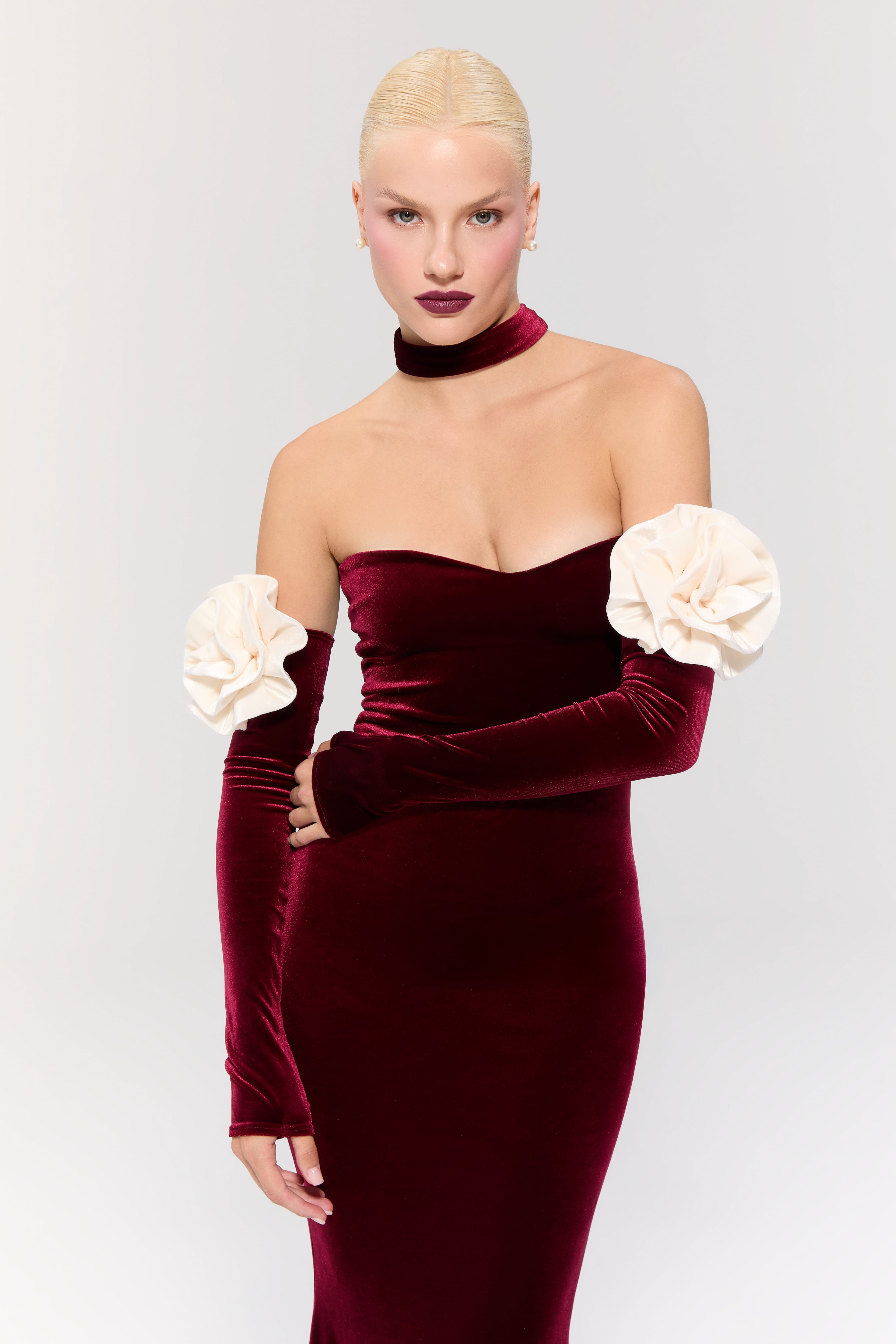 Versailles Rose Burgundy Gown