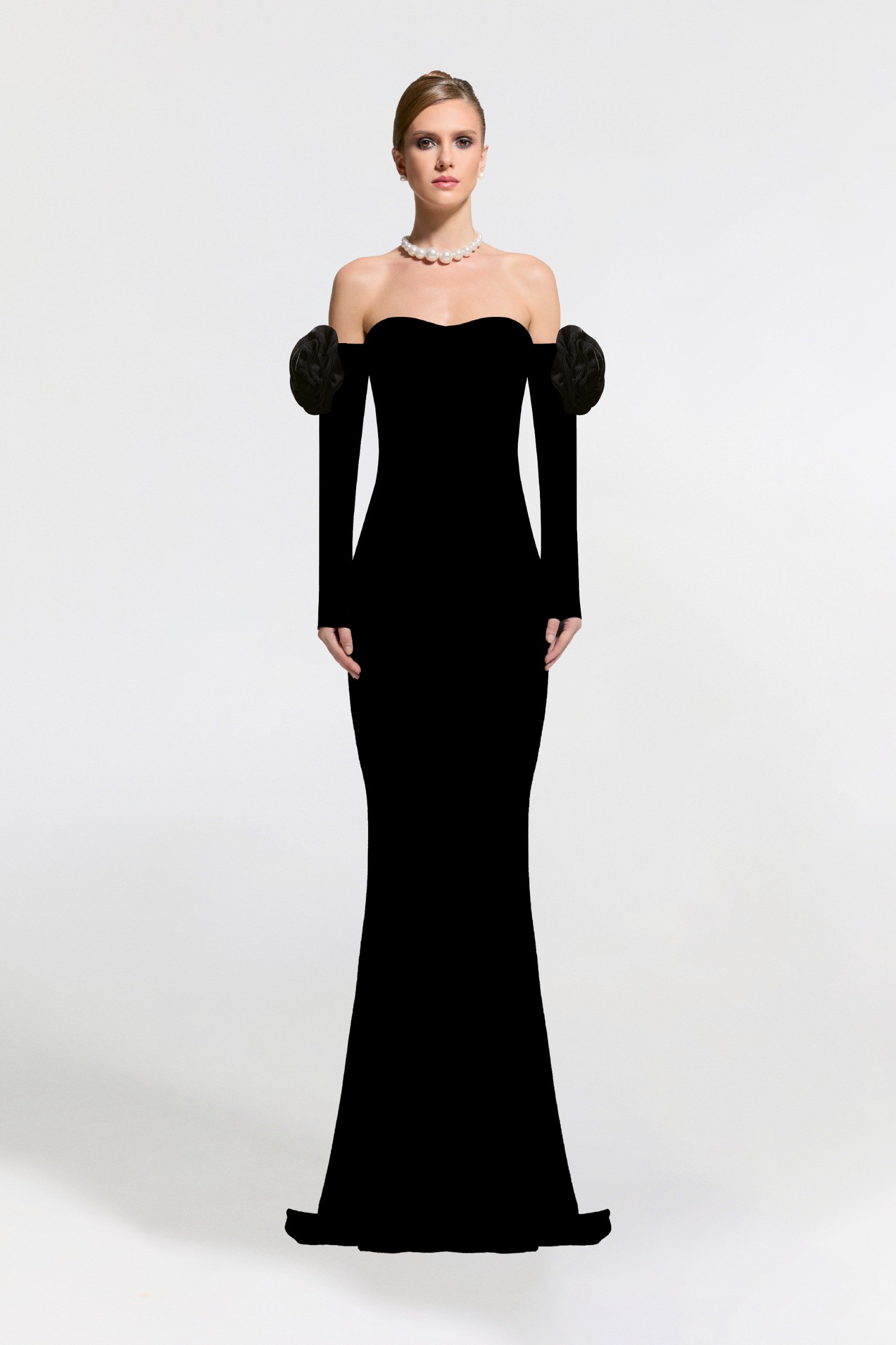 Windsor Black Rose Gown