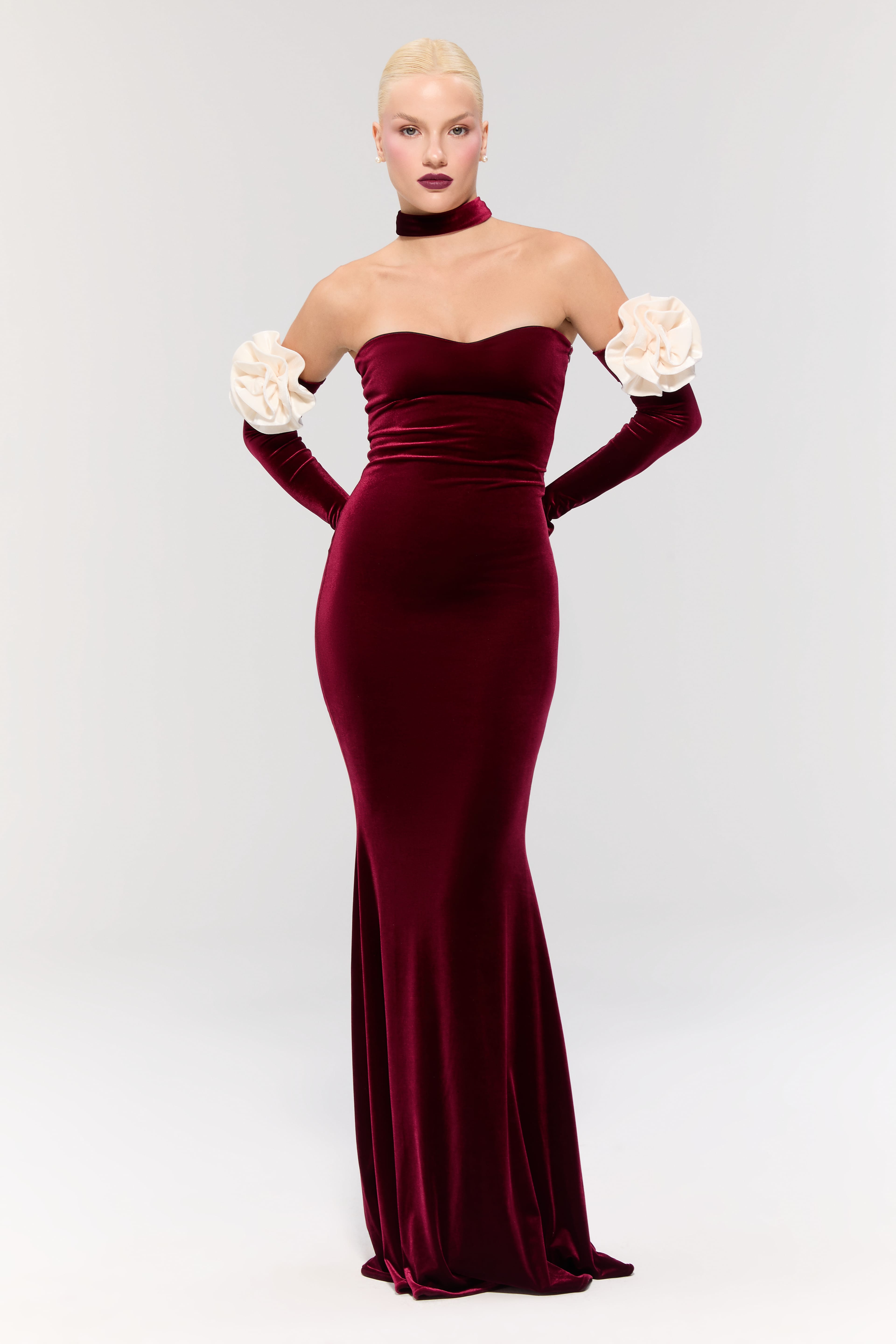 Versailles Rose Burgundy Gown
