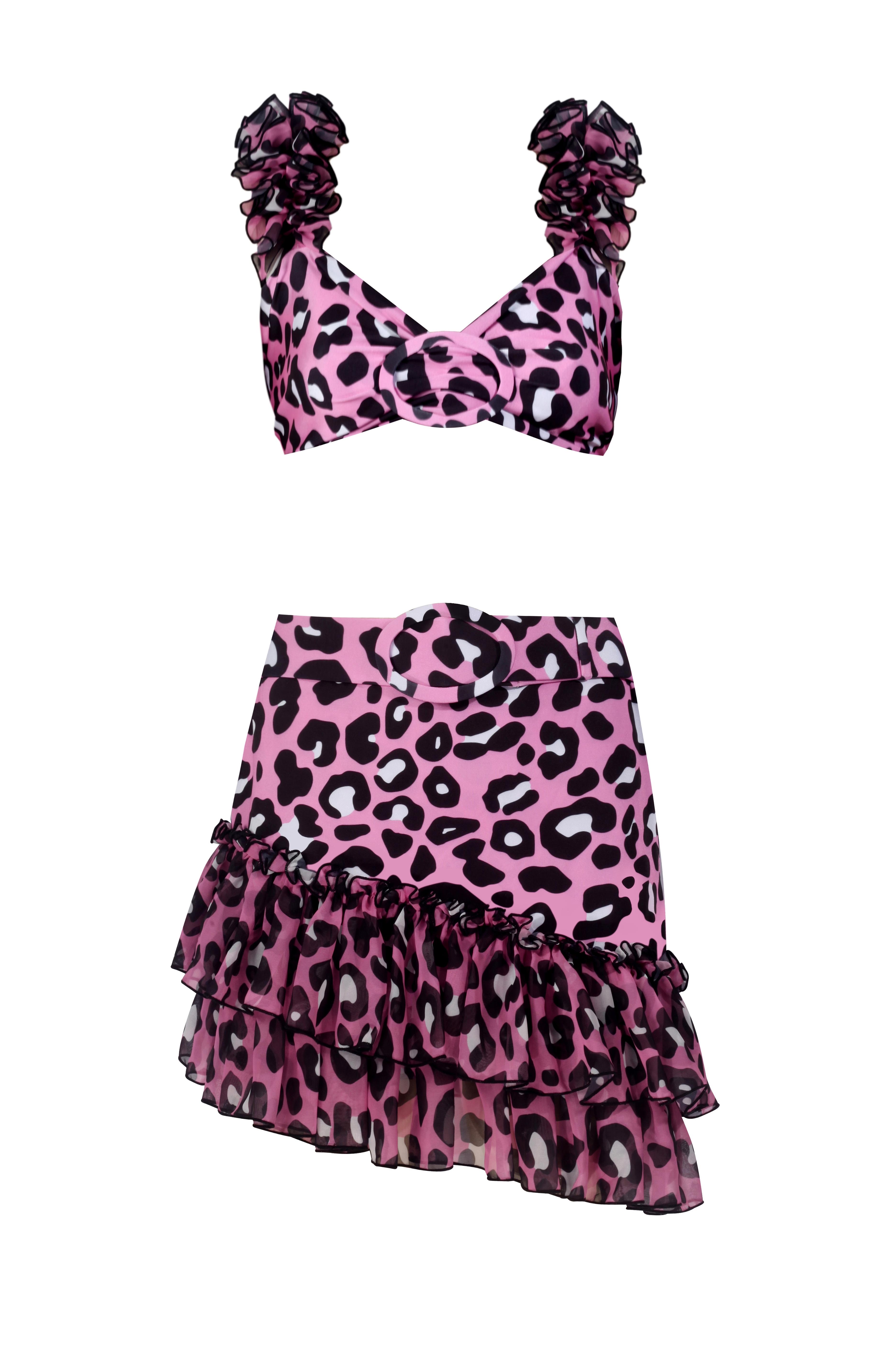 Lily Pink Leo Top With Tigra Skirt