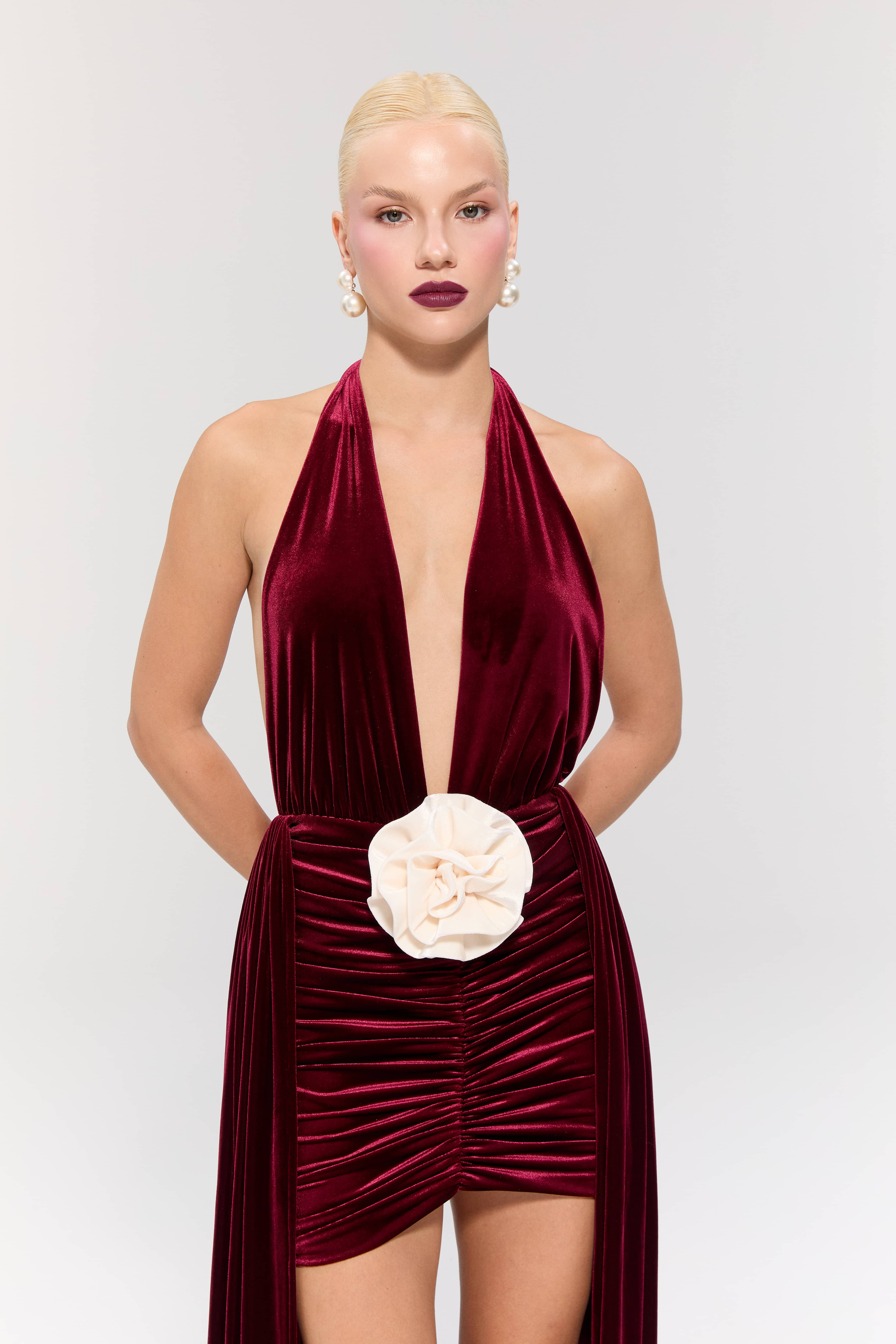The Heiress Burgundy Dress