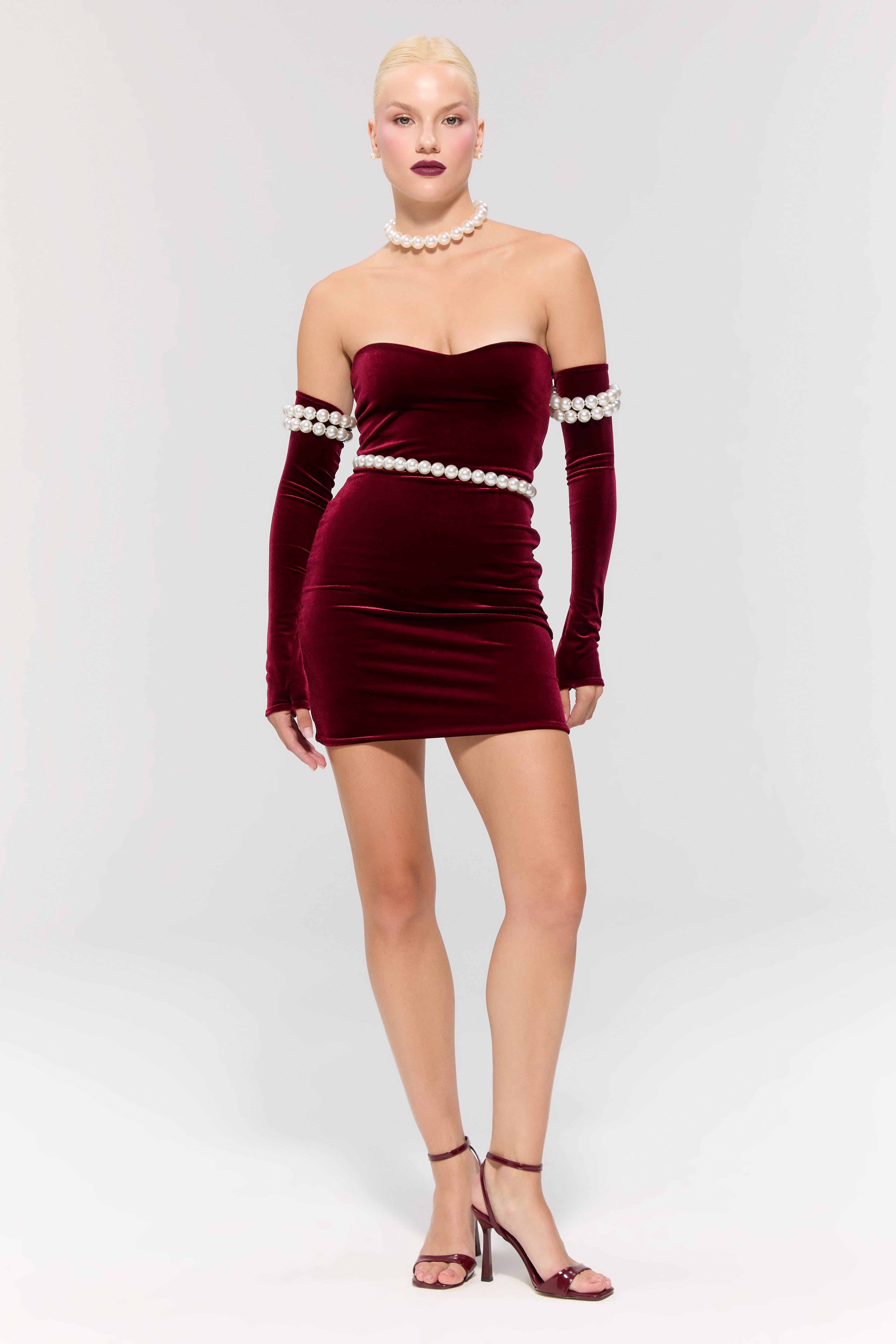 Eternal Mini Burgundy Dress