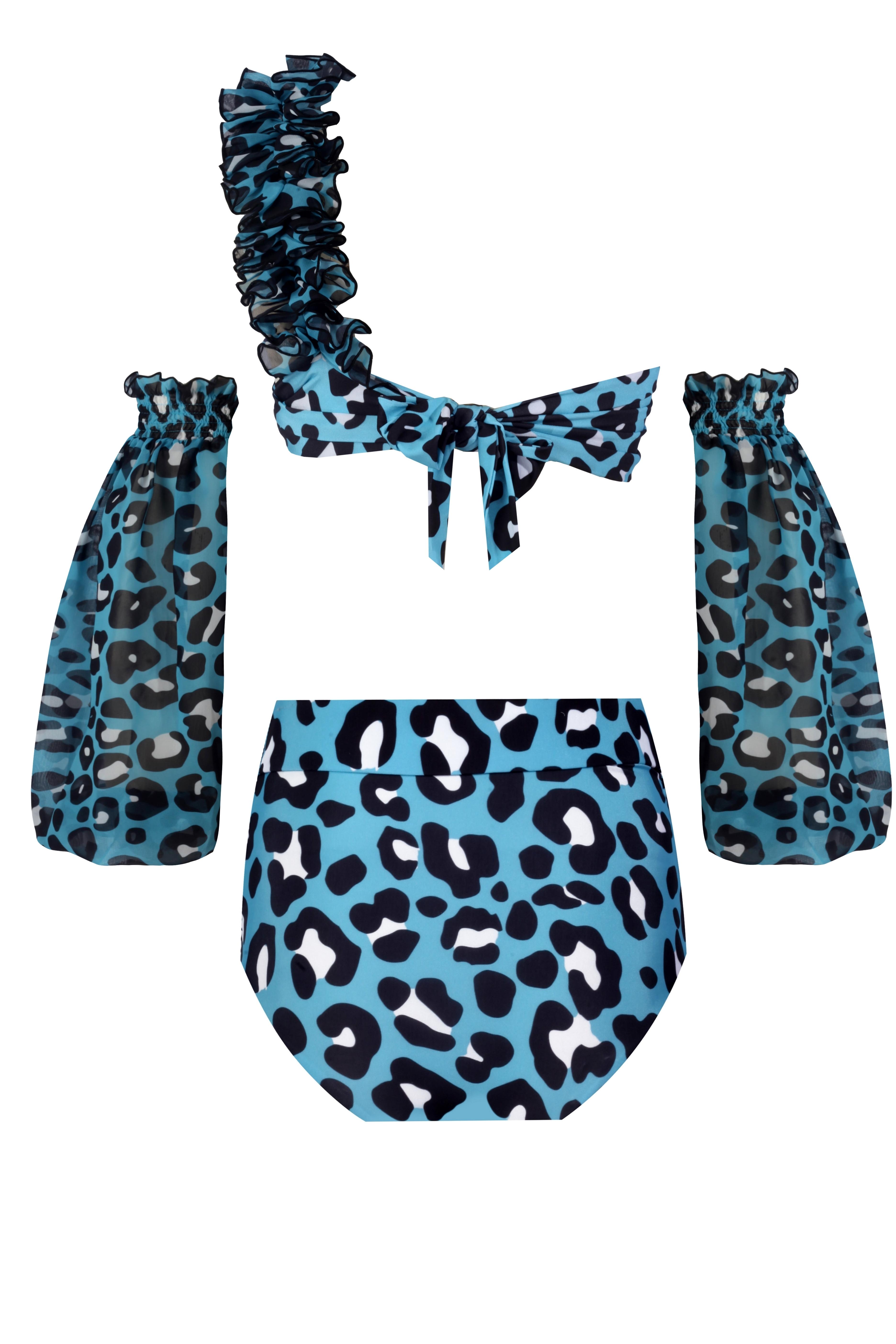 Lilou Blue Leo Bikini Set