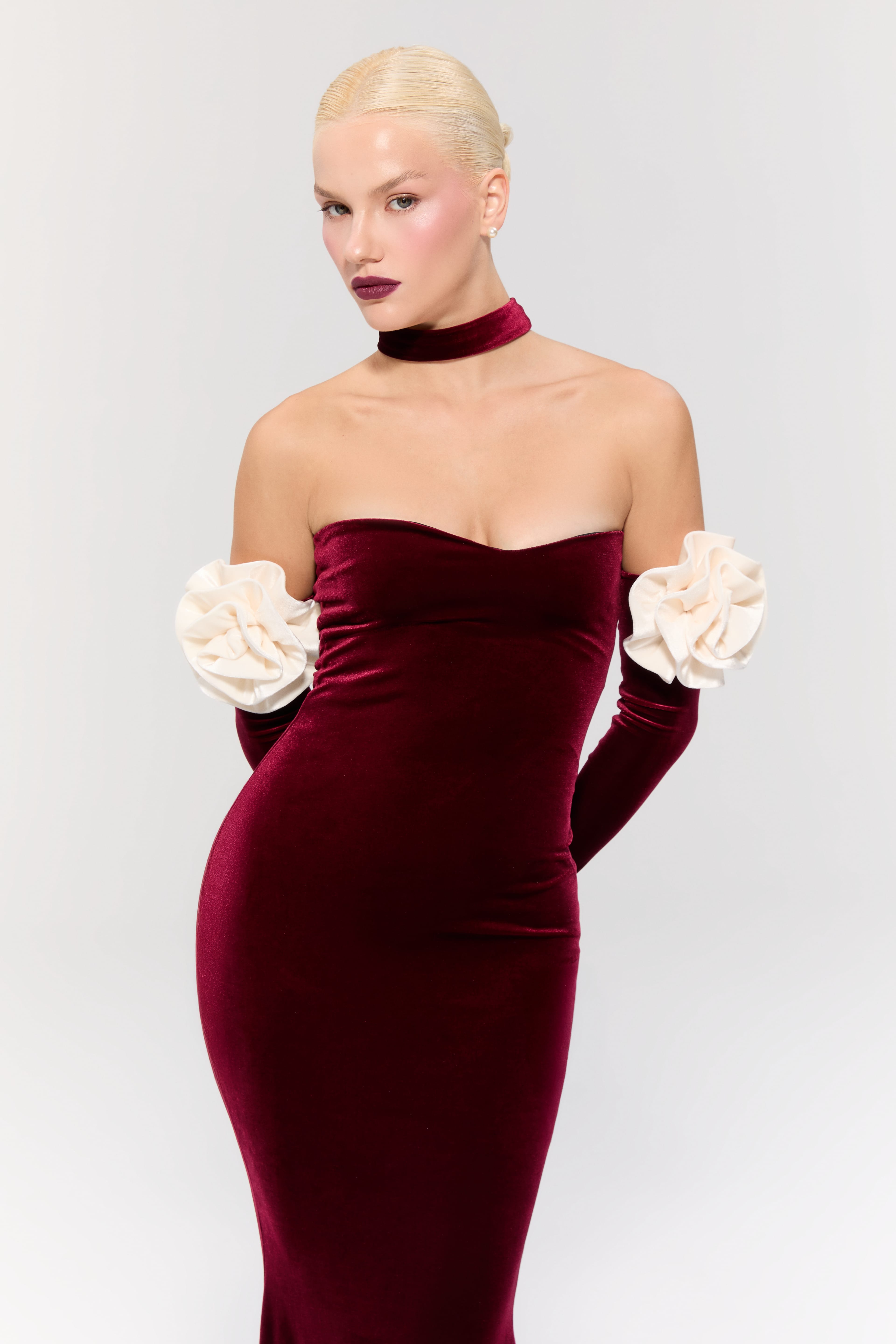 Versailles Rose Burgundy Gown