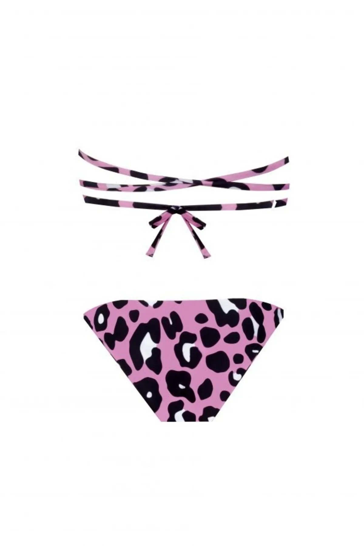 Triangle Pink Leo Bikini Set