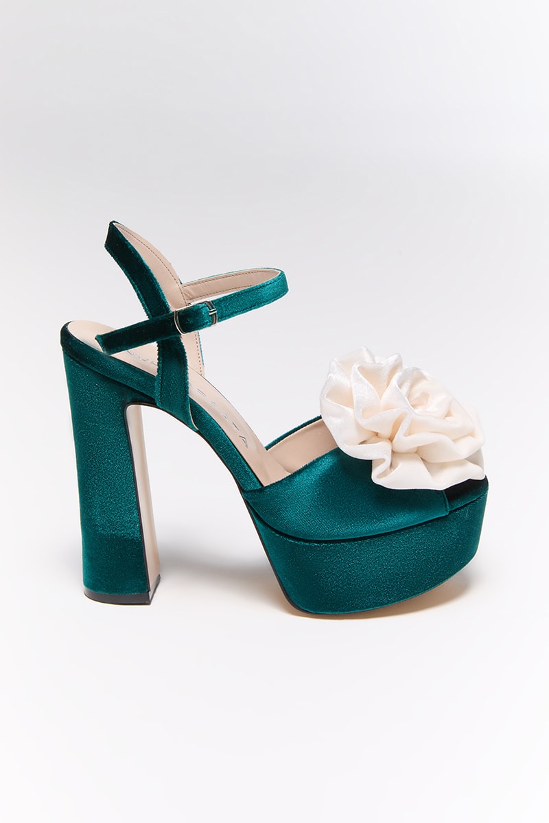 Bloom Green Heels
