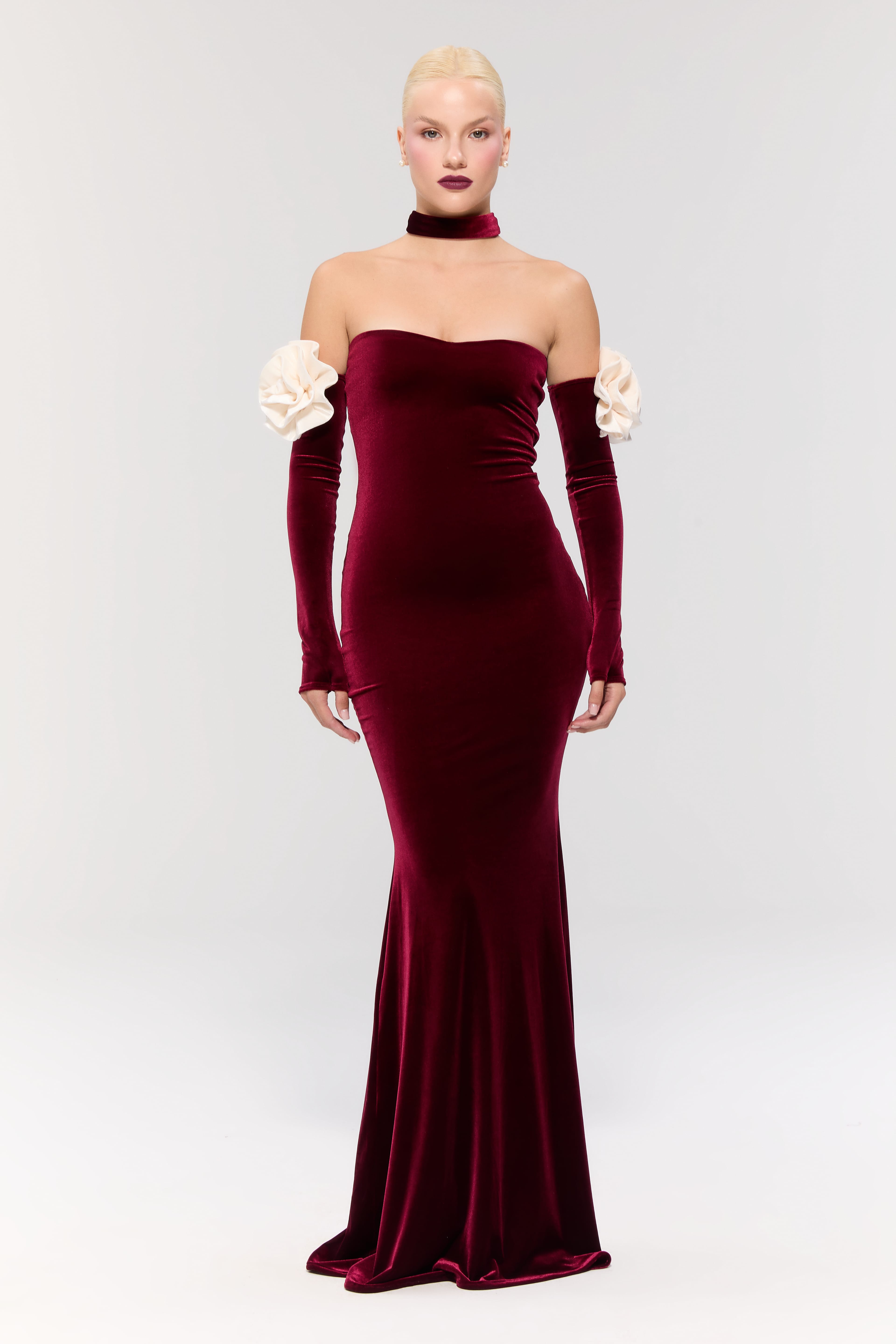Versailles Rose Burgundy Gown