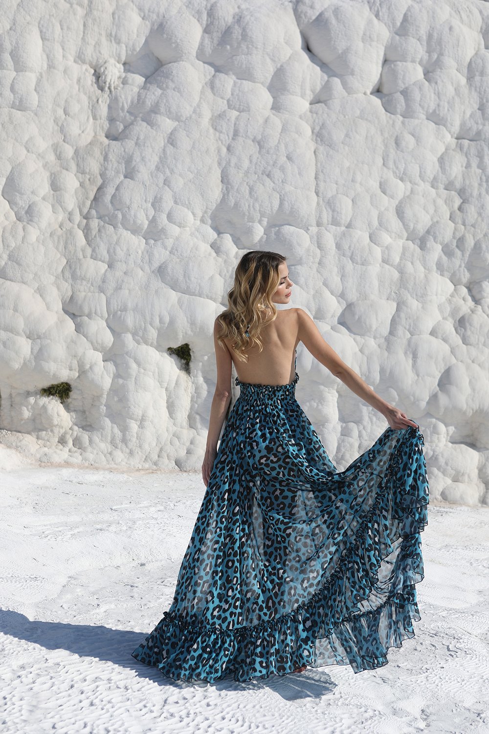 Florentina Blue Leo Dress