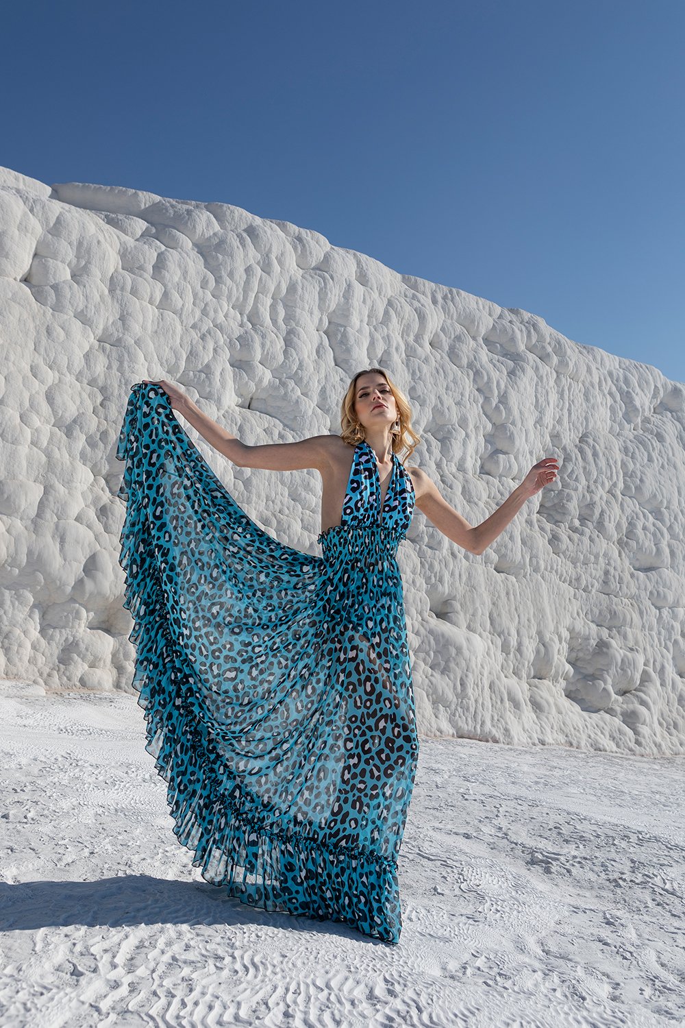 Florentina Blue Leo Dress