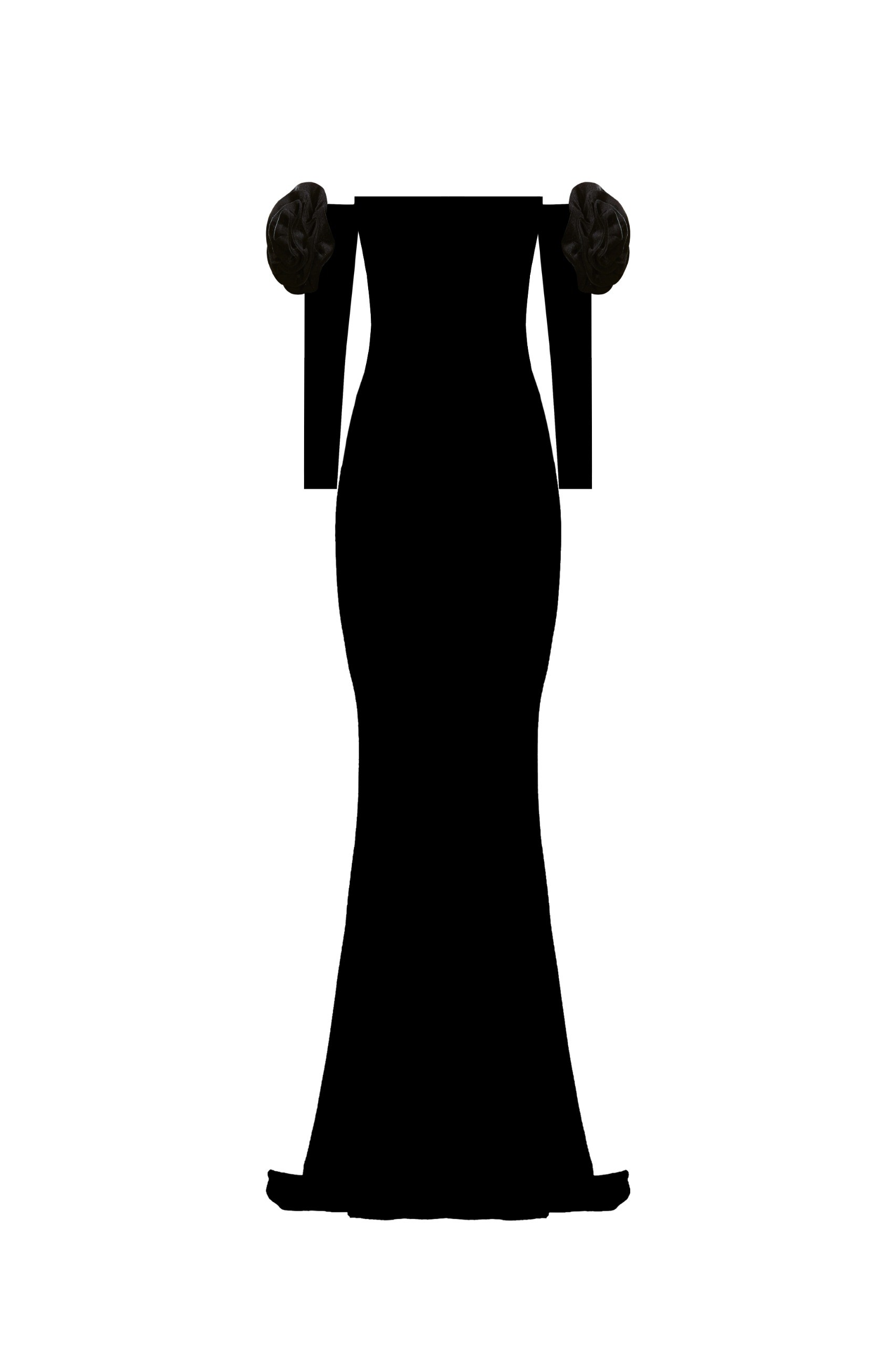 Windsor Black Rose Gown