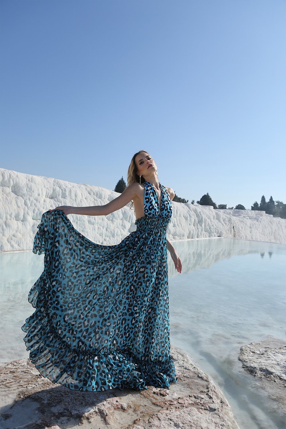 Florentina Blue Leo Dress