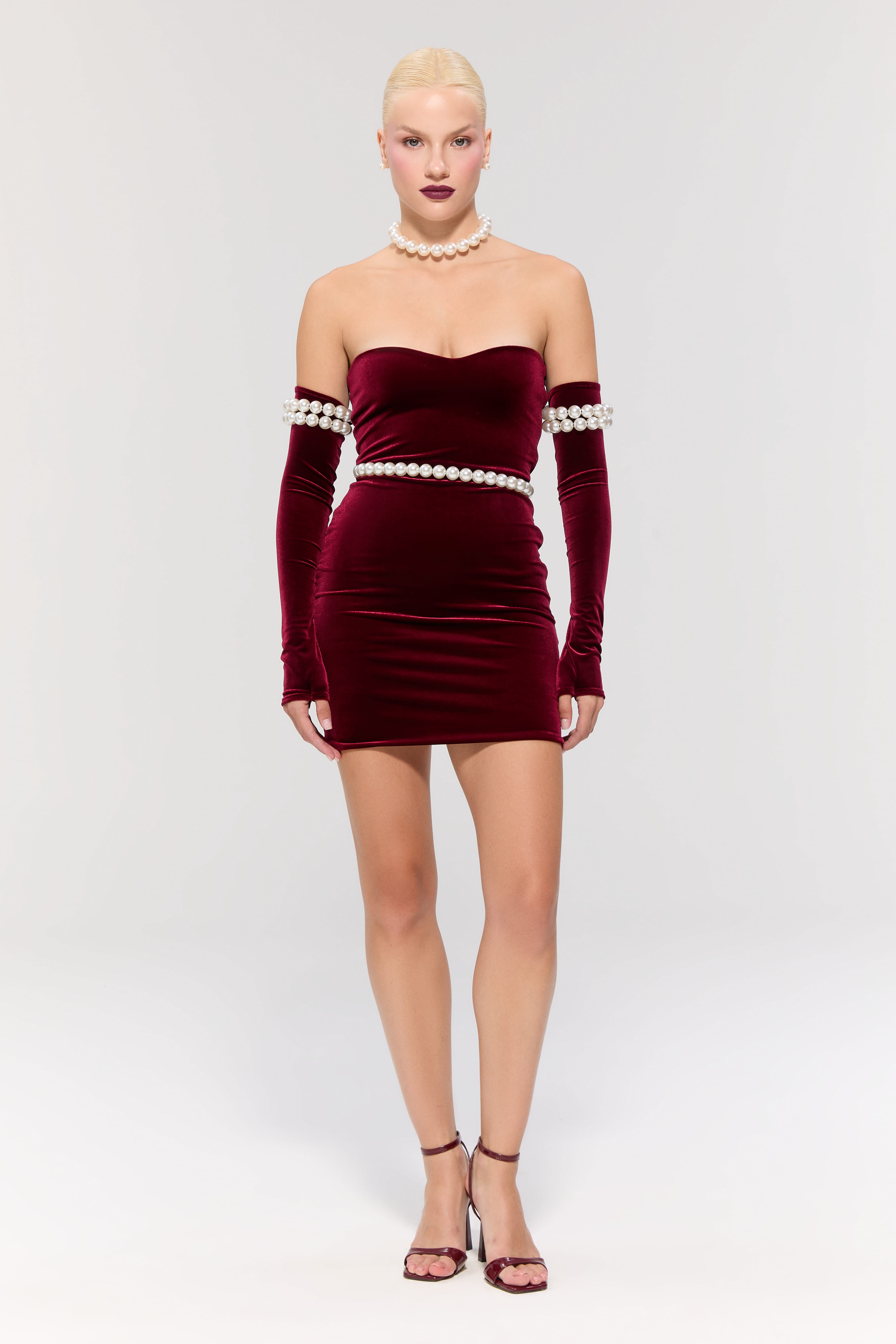Eternal Mini Burgundy Dress