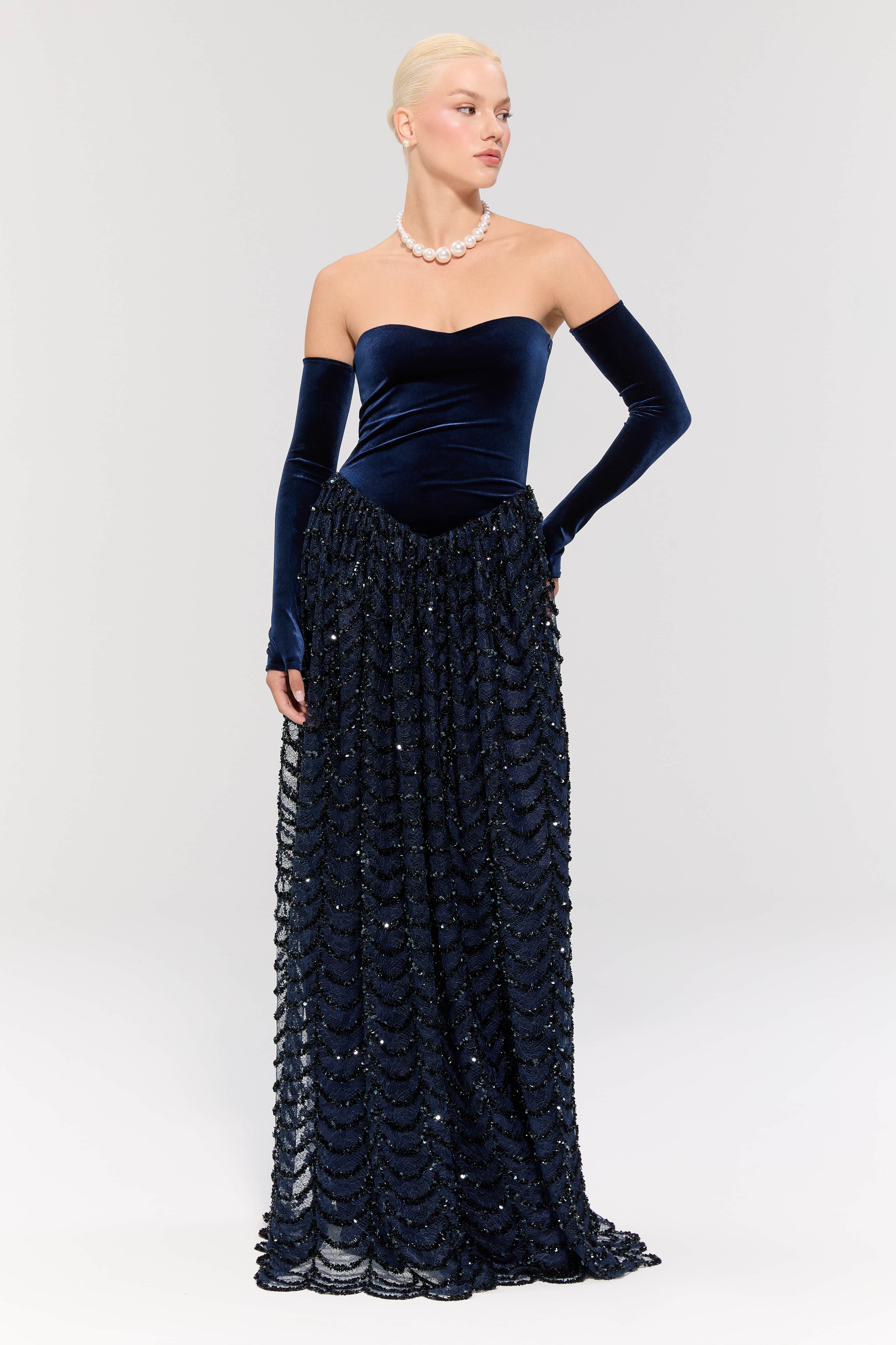 Throne of Velvet Gown