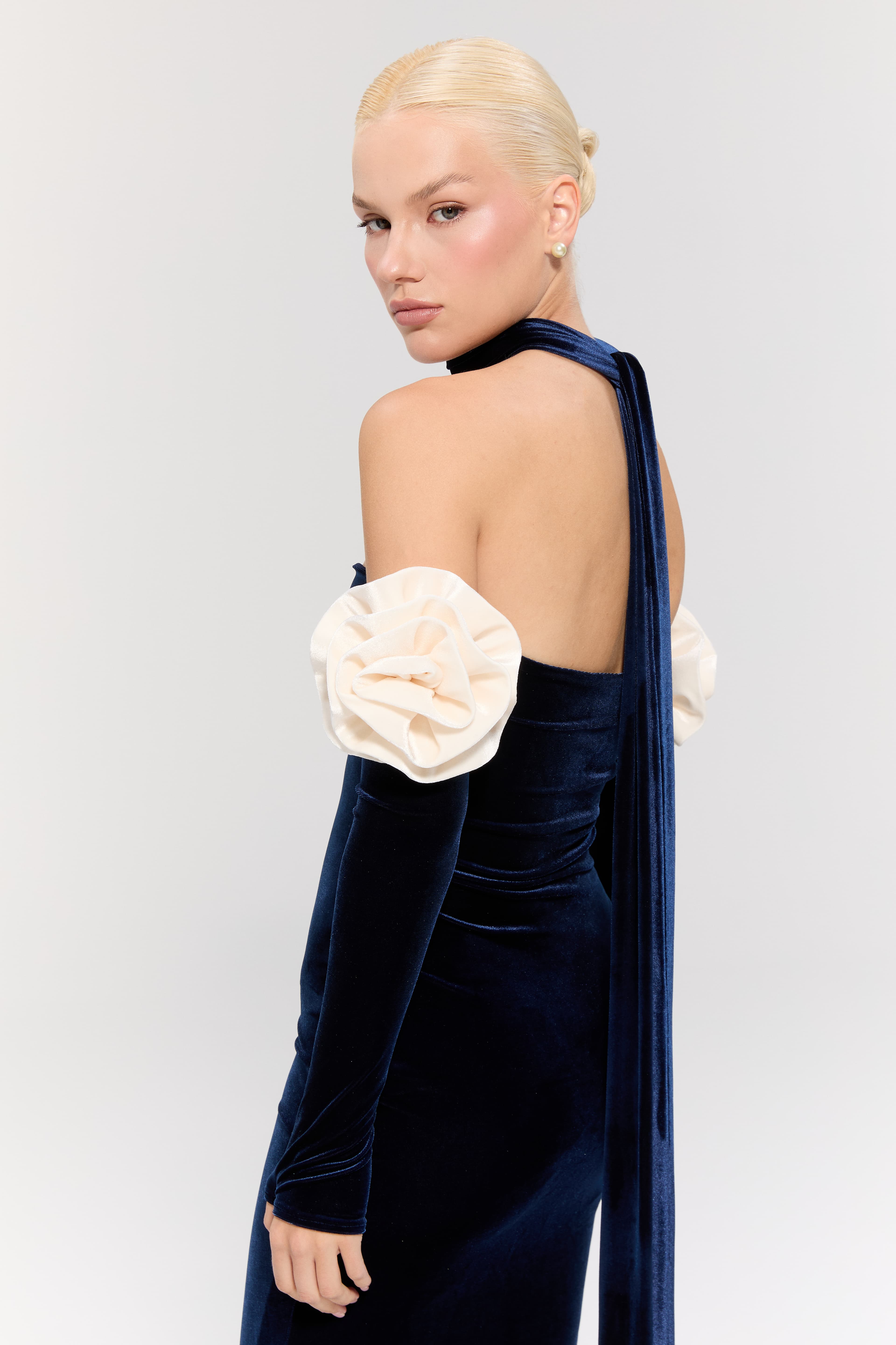 Versailles Rose Navy Gown