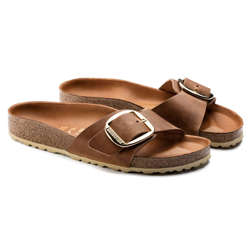 Birkenstock Madrıd Bıg Buckle Leoı Kadın Konyak Terlik 1006525