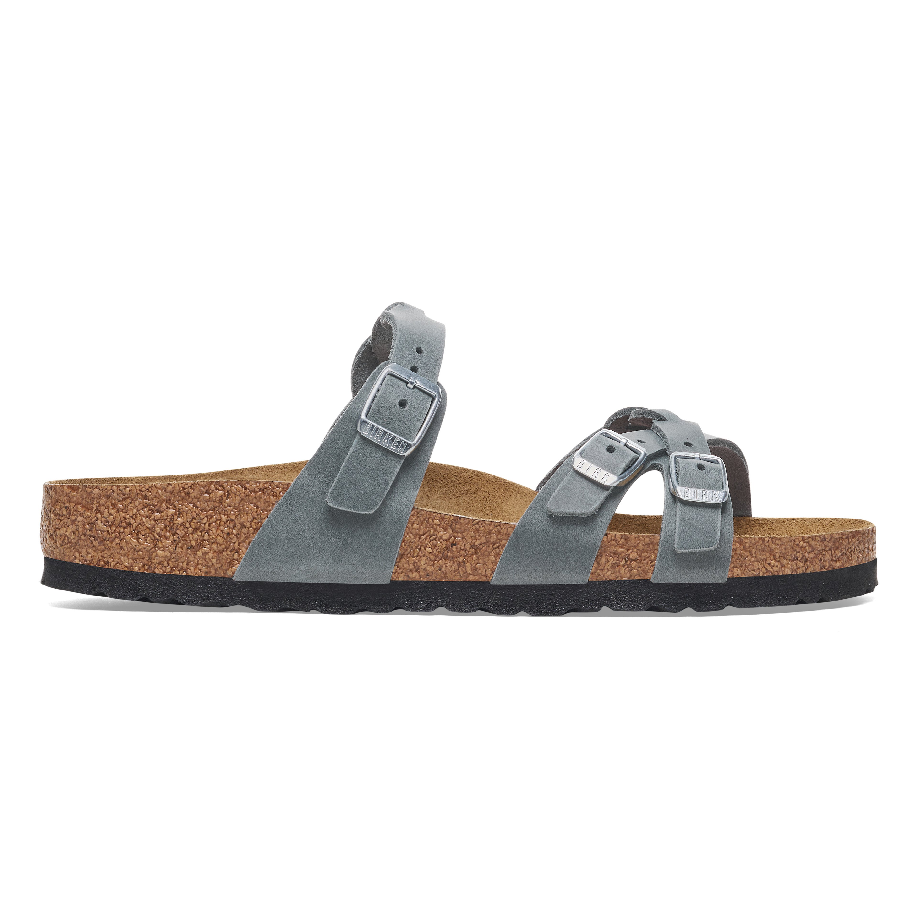Birkenstock Franca Leoı Braıded Kadın Gri Çapraz Bant Terlik 1029131