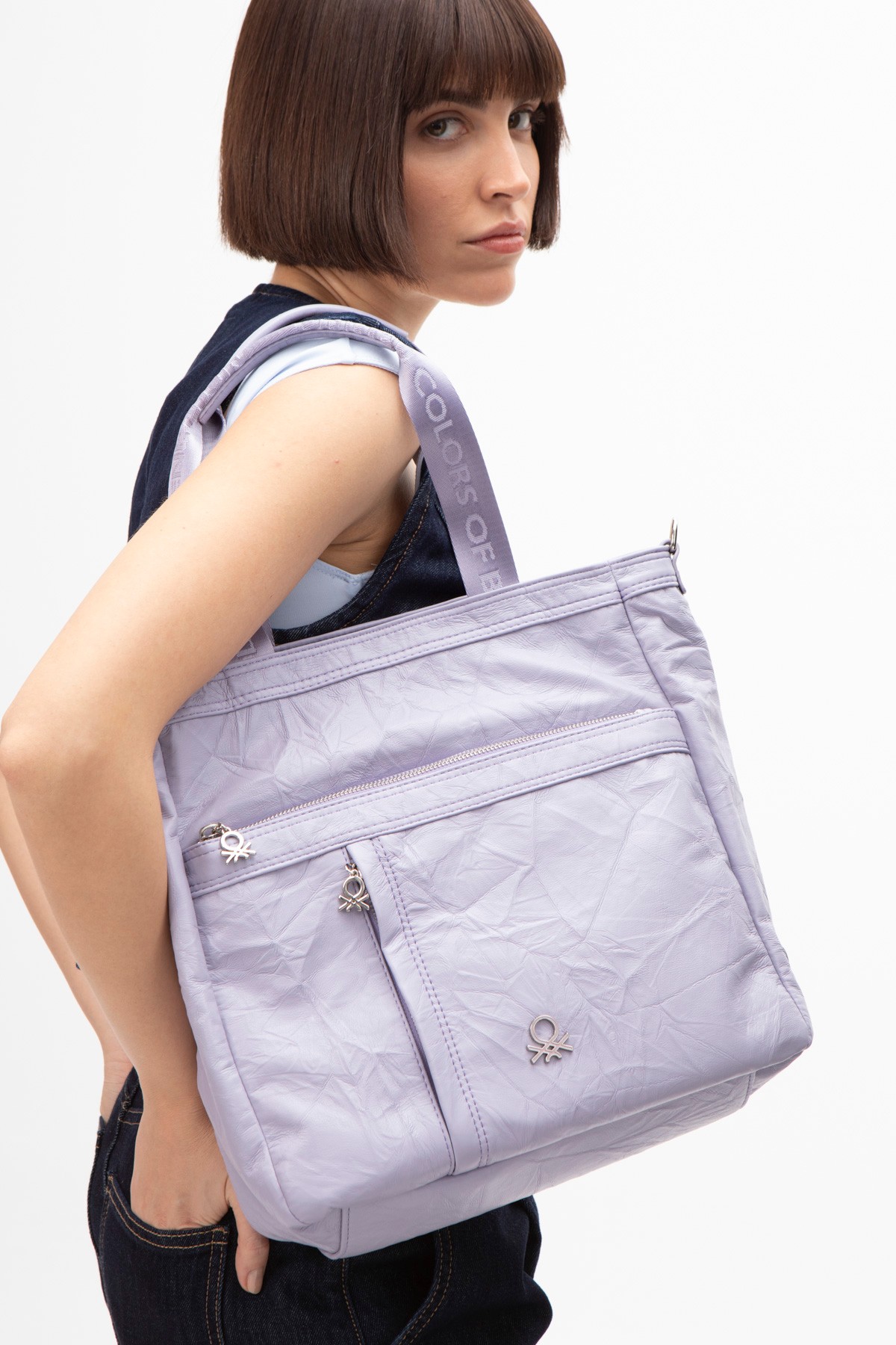 Unıted Colors Of Benetton Kadın Omuz Kol Çantası BNT_1473 - Lila