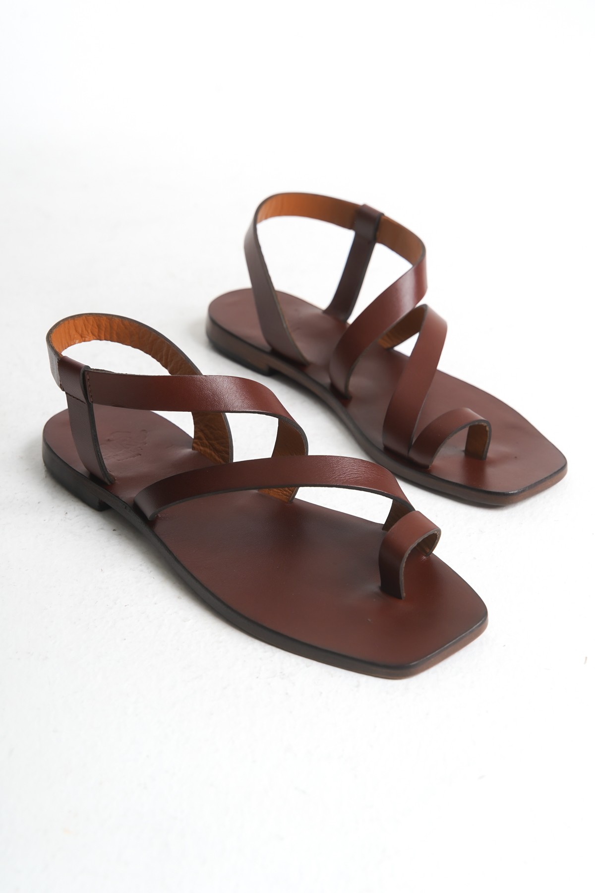 Sur Sandalet El Yapımı Kösele Kadın Bodrum Sandalet M-236