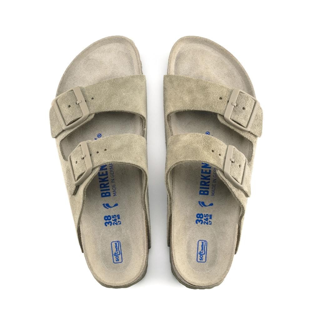 Birkenstock Arızona Sfb Vl Kadın Haki Süet Çift Tokalı Terlik 1019088