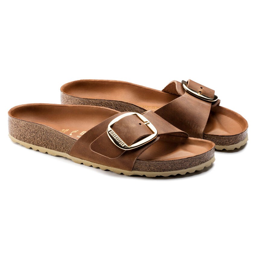 Birkenstock Madrıd Bıg Buckle Leoı Kadın Konyak Terlik