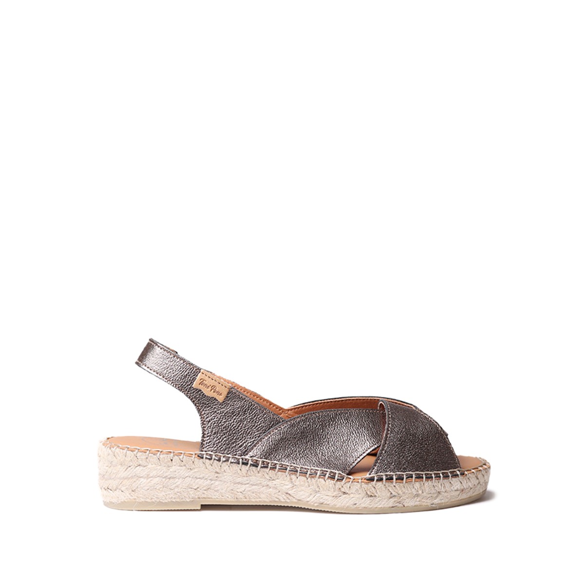 Toni Pons Enola-P Kadın Deri Bronz Dolgu Topuk Espadril 1TONW2024183