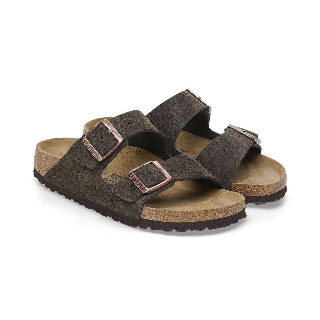 Birkenstock Arızona Vl Erkek Kahve Süet Çift Tokalı Terlik 1027083