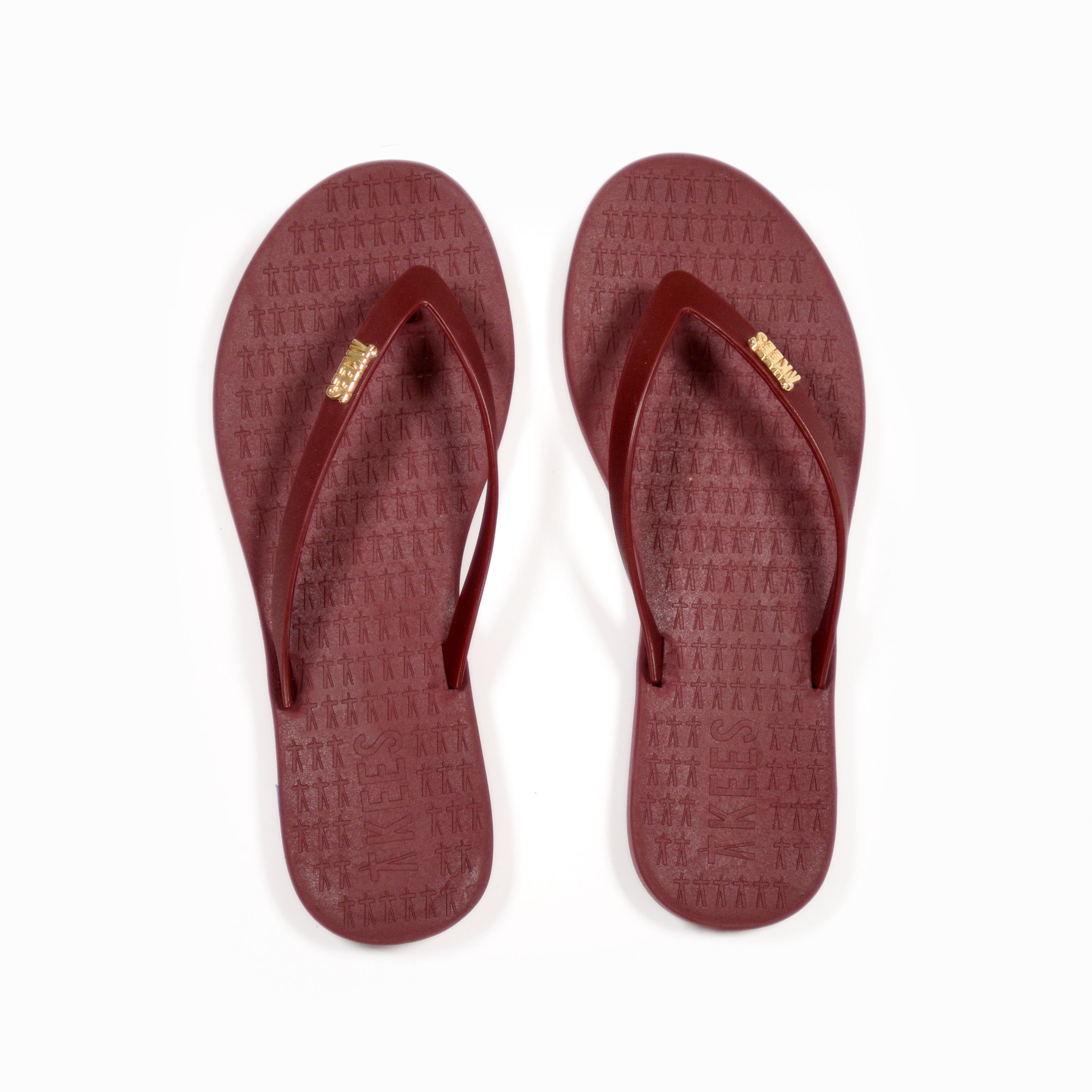 Tkees Kadın Bordo Parmak Arası Plaj Terlik TK-P207
