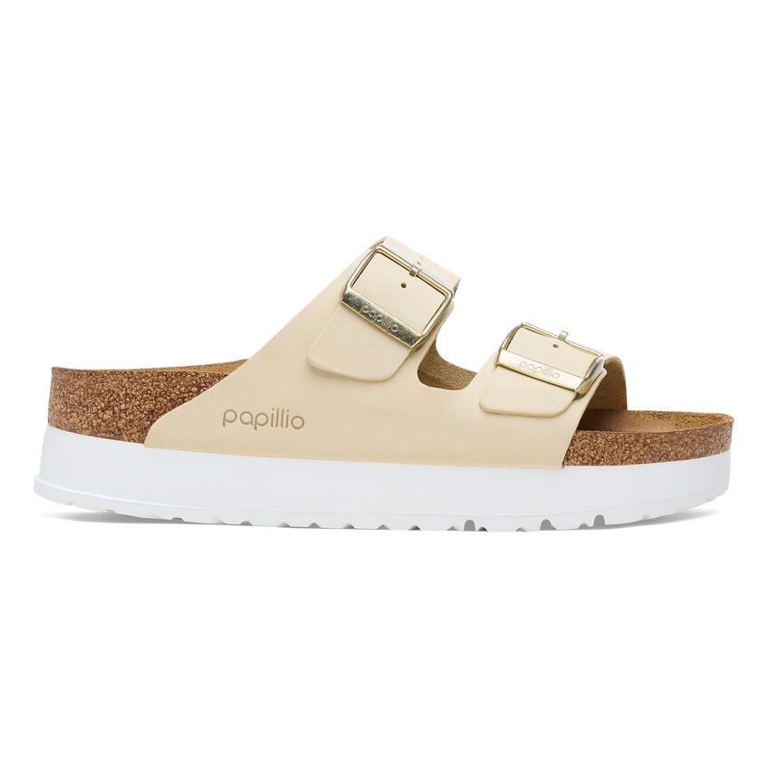 Birkenstock Arızona Platform Flex Nu Kadın Bej Terlik 1026924