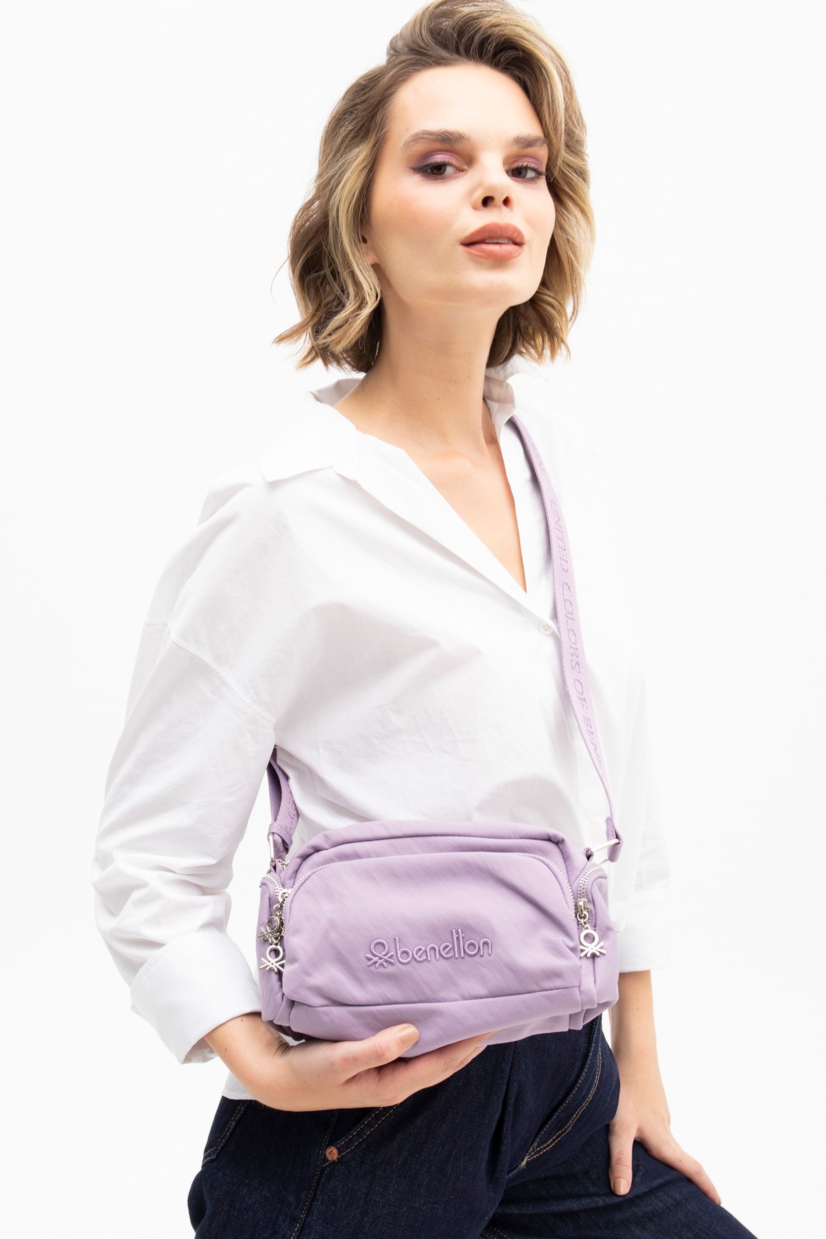 Unıted Colors Of Benetton Kadın Çapraz Çanta BNT_1201 - Lila
