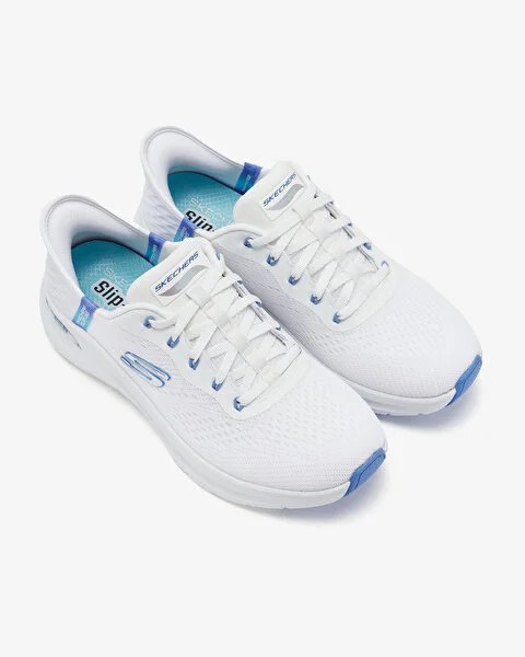 Skechers Arch Fit 2.0 - Easy Chic Kadın Beyaz Mavi Spor Ayakkabı