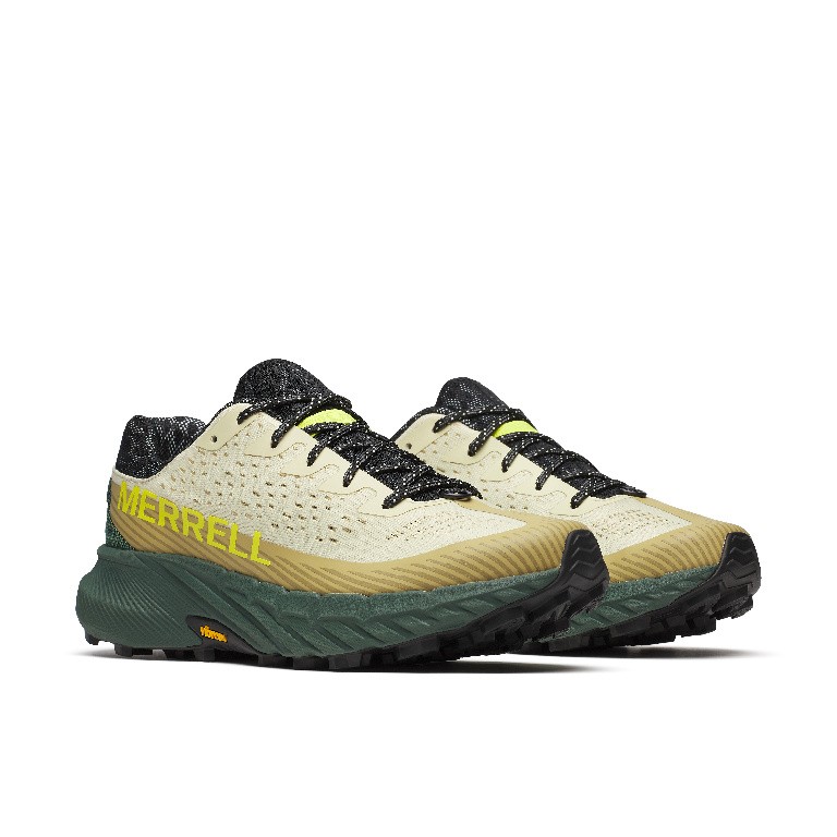 Merrell Agılıty Peak 5 Erkek Bej Yeşil Patika Koşusu Ayakkabısı J068337