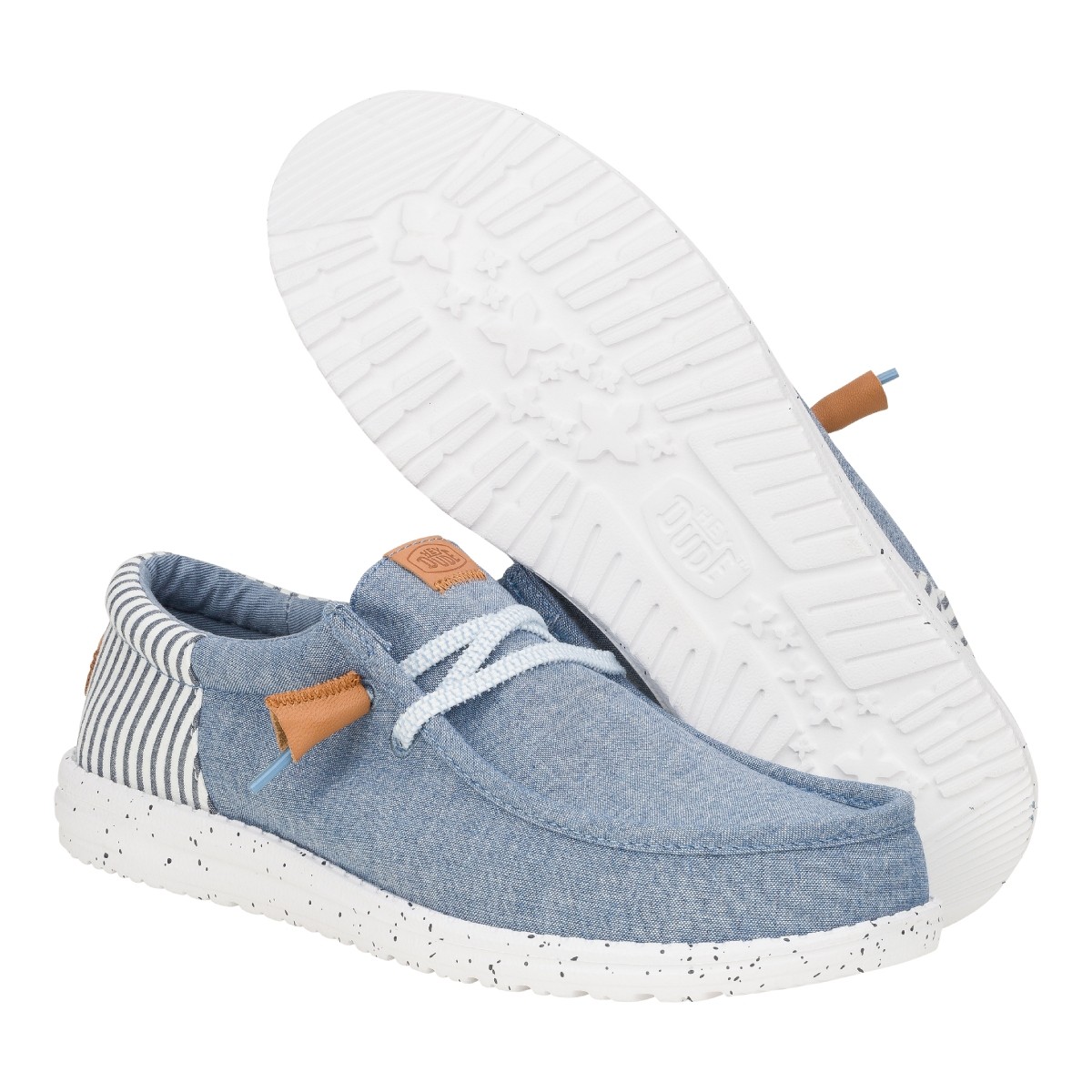 Hey Dude Wally Funk Nu Prep Faded Denim Navy Blaze HD.43126 4XA