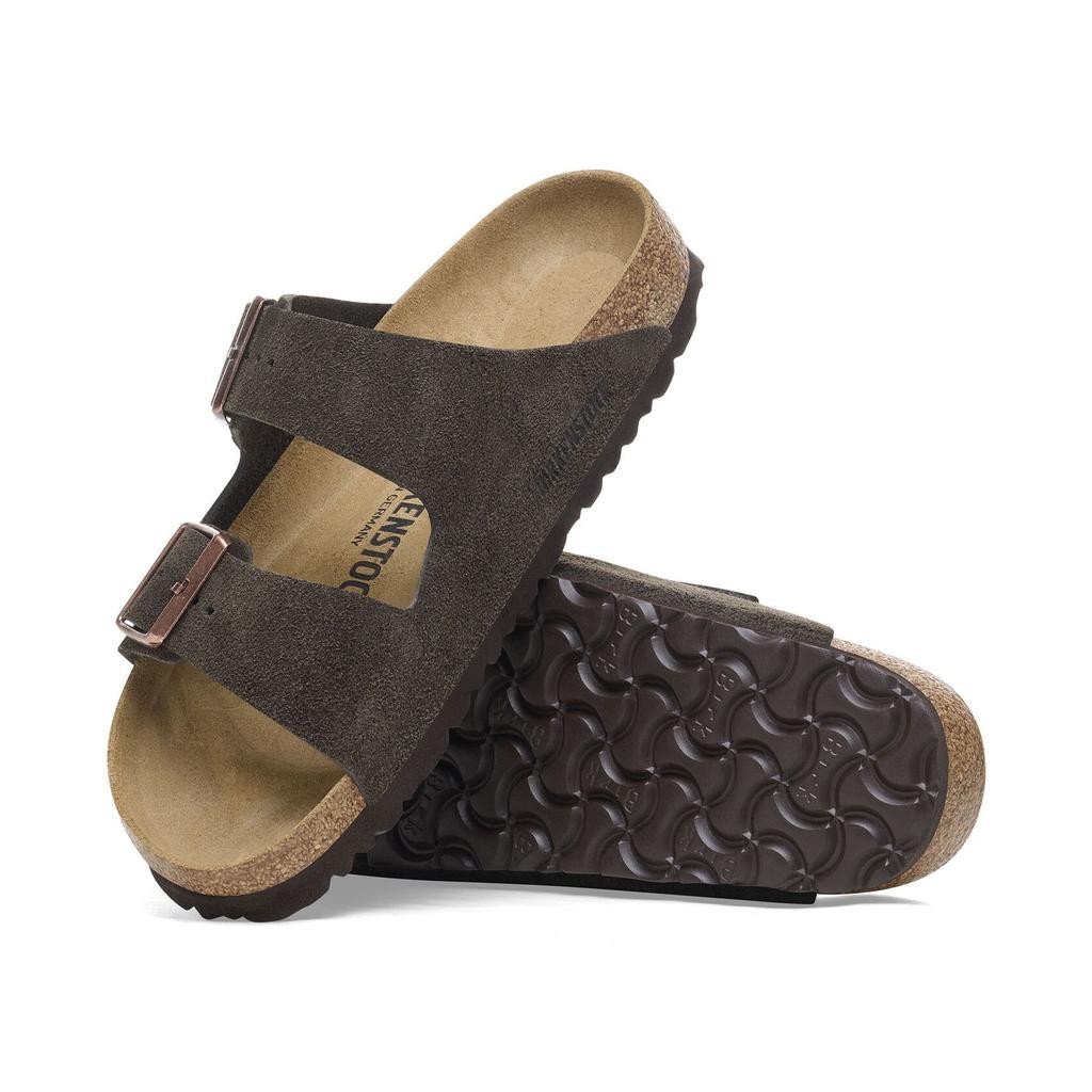 Birkenstock Arızona Vl Erkek Kahve Süet Çift Tokalı Terlik 1027083