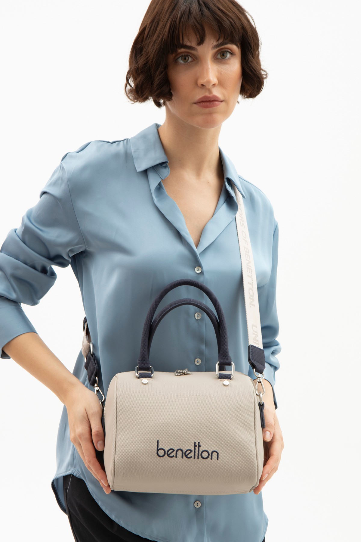 Unıted Colors Of Benetton Kadın Omuz Kol Çantası BNT_1618 - Taş-Laci