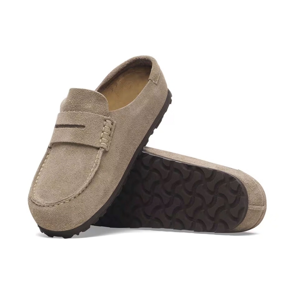 Birkenstock Naples Vl Wrapped Bej Süet Kapalı Terlik Ünisex 1029710
