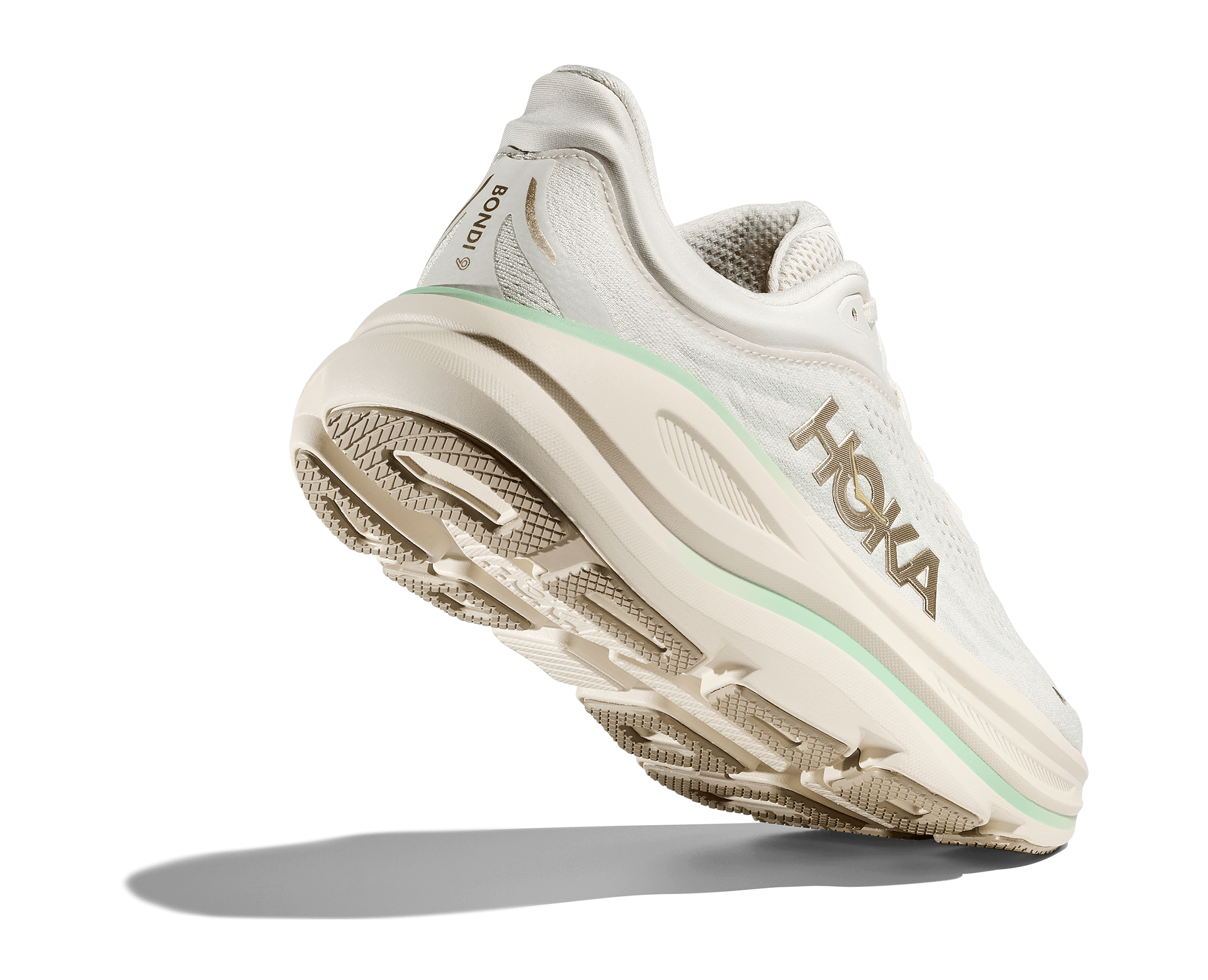 Hoka Bondi 9 Kadın Beyaz Yeşil Koşu Ayakkabısı 1162012-TLSL