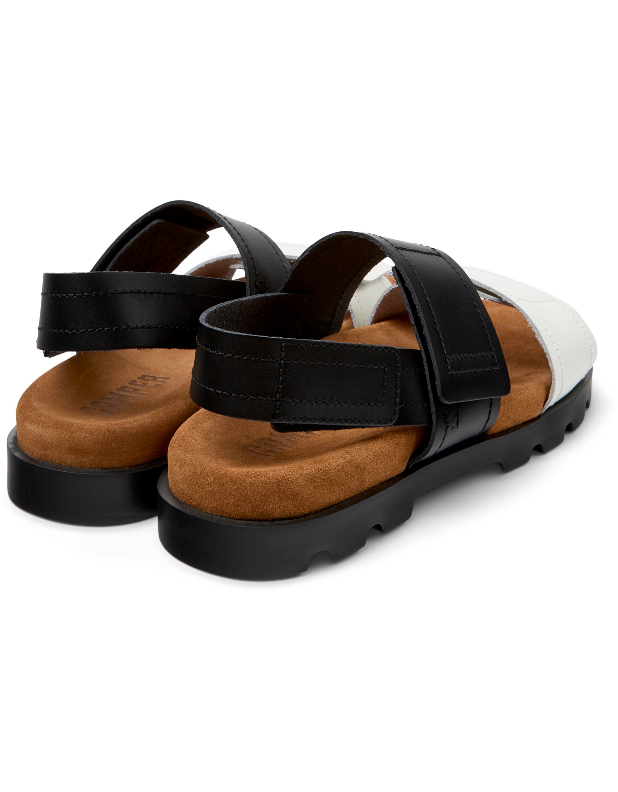 Camper Brutus Sandals Siyah Beyaz Kadın Sandalet K201323-018