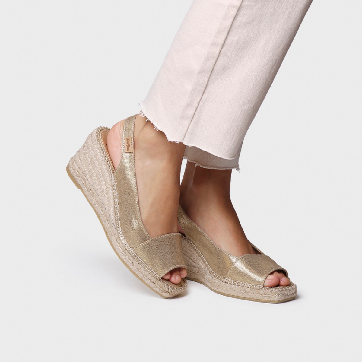 Toni Pons Fıore Platı Kadın Altın Dolgu Topuk Espadril 1TONW2025058