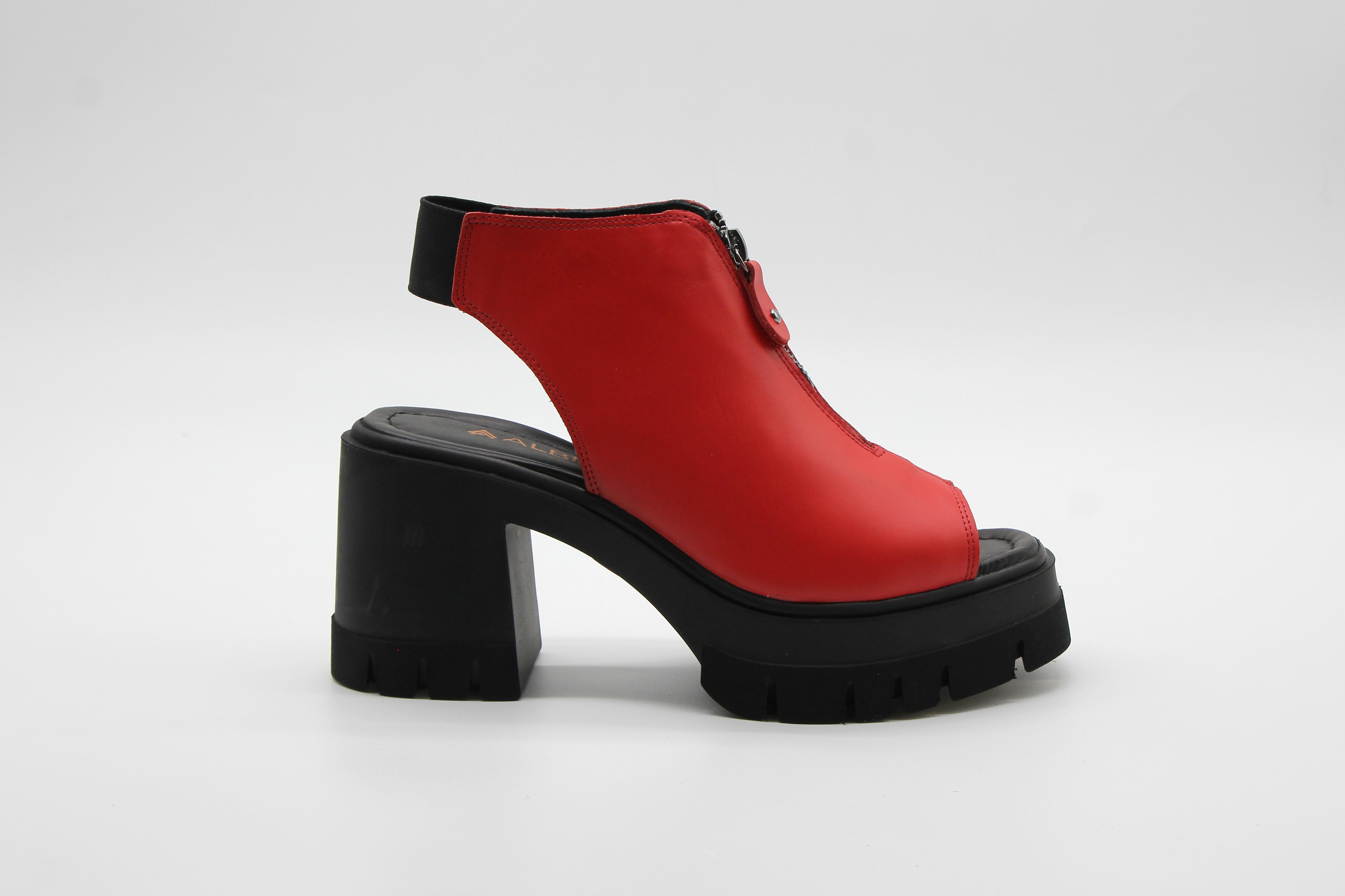 Albini Kadın Günlük Dolgu Topuk Sandalet - Kırmızı