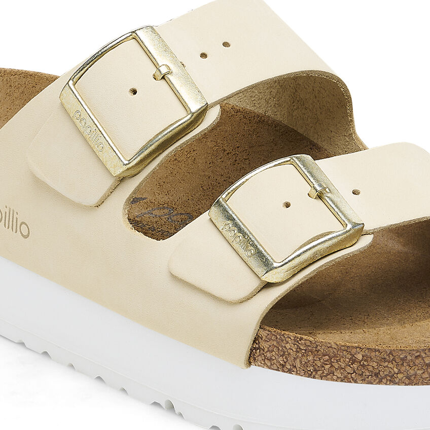Birkenstock Arızona Platform Flex Nu Kadın Bej Terlik 1026924