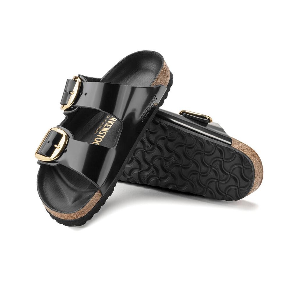 Birkenstock Arızona Bıg Buckle Nl Hıgh Shıne Siyah Kadın Çift Tokalı Terlik 1021476