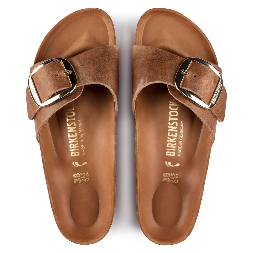 Birkenstock Madrıd Bıg Buckle Leoı Kadın Konyak Terlik 1006525