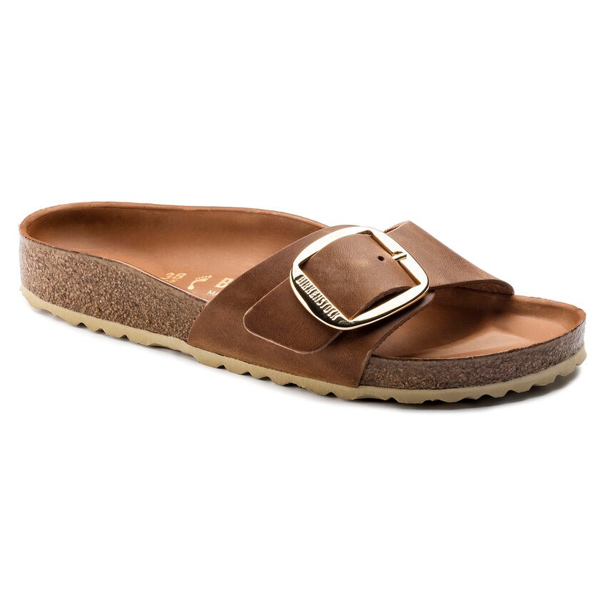 Birkenstock Madrıd Bıg Buckle Leoı Kadın Konyak Terlik