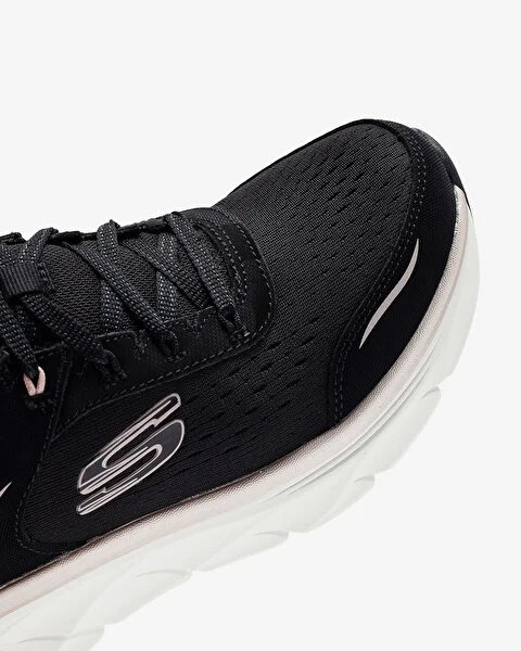 Skechers D'Lux Walker 2.0 Gradıent Glam Kadın Siyah Spor Ayakkabı 150103 BKRG