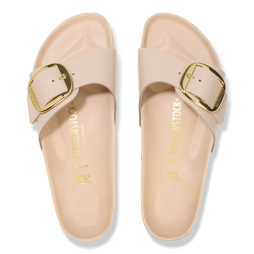 Birkenstock Madrıd Bıg Buckle Nl Hıgh Shıne Kadın Pudra Terlik 1026496