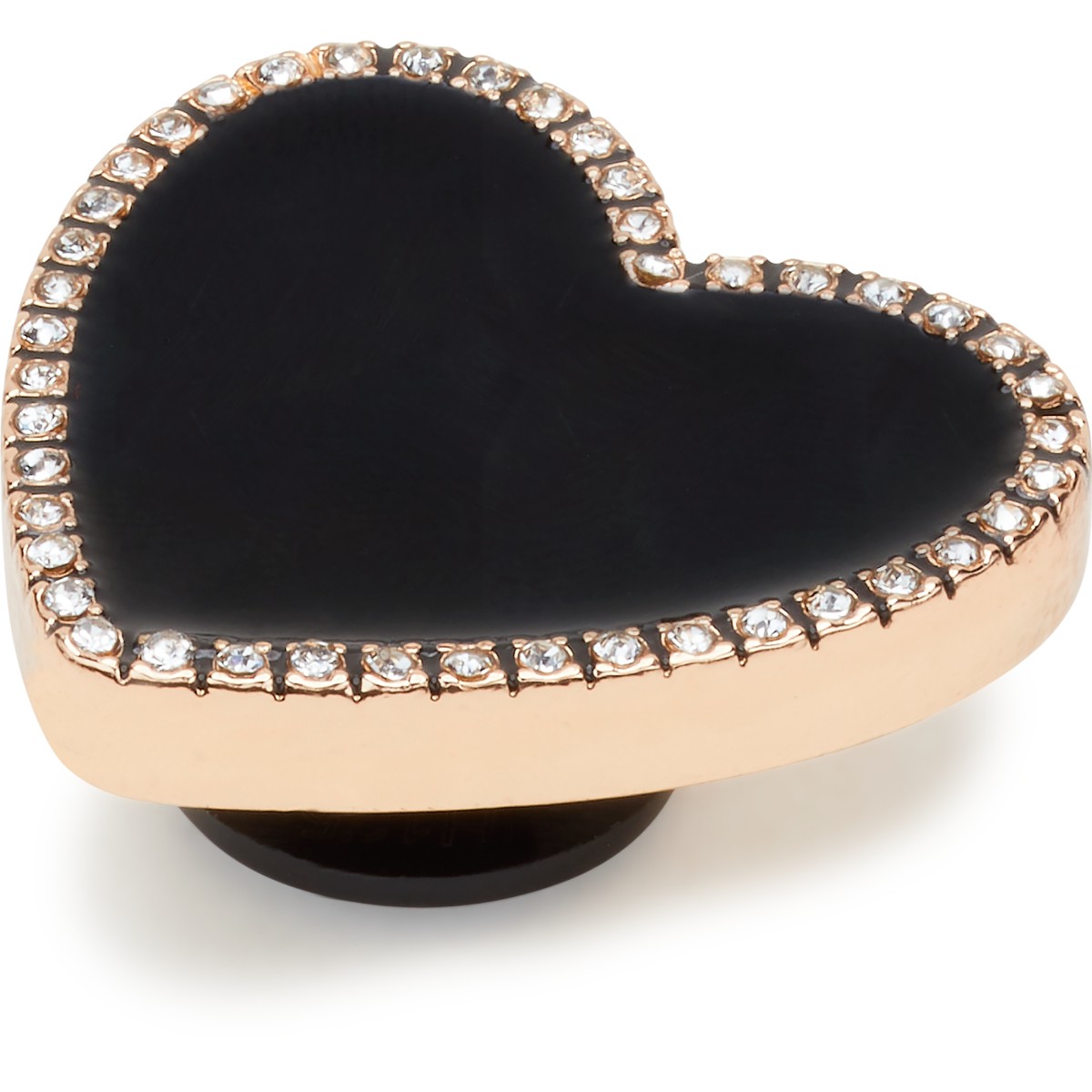Crocs Black Heart with Gold Outline Unisex Renkli Rozet