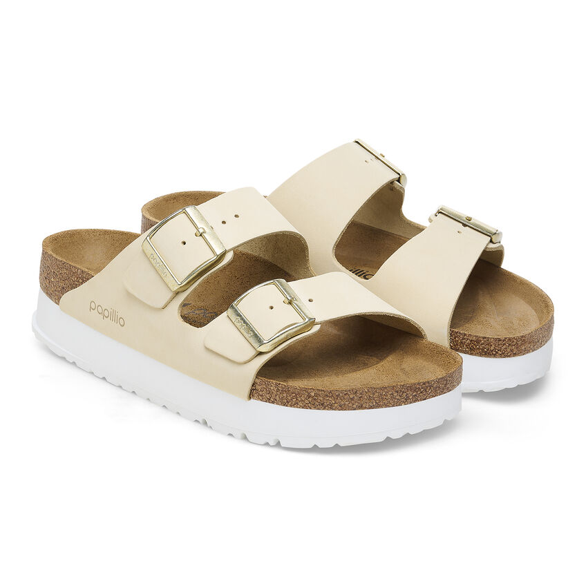 Birkenstock Arızona Platform Flex Nu Kadın Bej Terlik 1026924