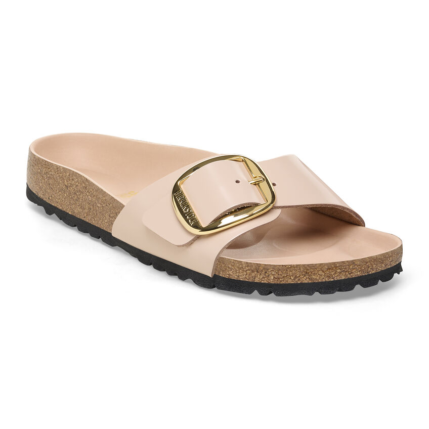 Birkenstock Madrıd Bıg Buckle Nl Hıgh Shıne Kadın Pudra Terlik 1026496