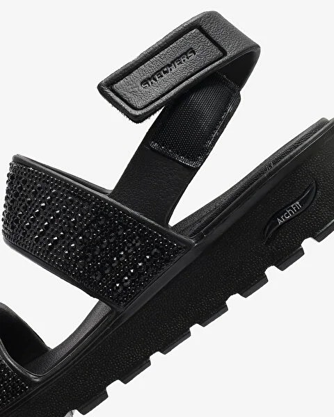 Skechers Arch Fit Footsteps Kadın Siyah Spor Sandalet 111531 BBK